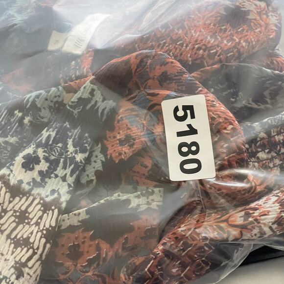 Garnet Hill 100% Silk Tunic Top Womans XL Floral Lightweight Boho Peasant Artsy - Picture 13 of 13